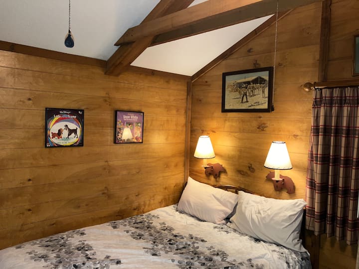 موضوع ديزني الكلاسيكي مع لمسة من الرومانسية والغرب المتوحش. جودة وراحة ديزني في كل مكان.

هناك حزمة ولعب للأطفال تحت سرير الملكة إذا لزم الأمر. يرجى تنظيفها وإعادة تعبئتها وتخزينها تحت السرير بعد الاستخدام.