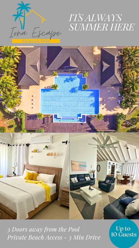 Iona Escape-Infinity Pool, Pri. Beach & Spa Access