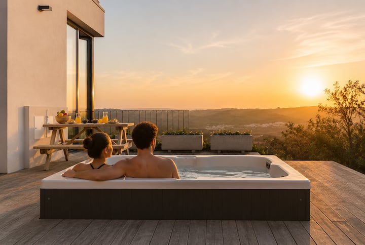 Luxury Windmill | Private Hot Tub, 8 min to Beach
