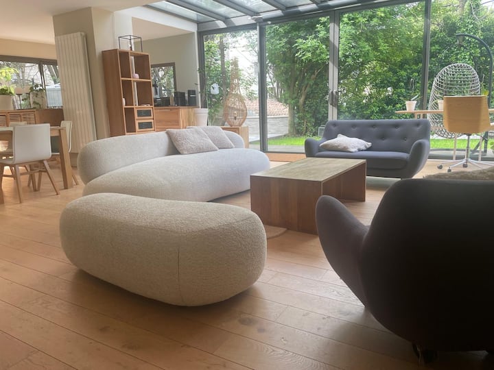 Villa Design Verre &Bois + Jardin En Plein Centre - Montpellier