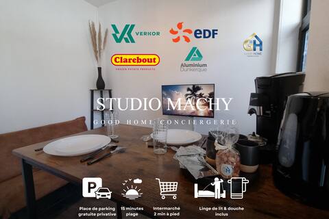 *Machy Studio*Free private parking*VERKOR*CNPE