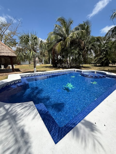 Hacienda with private pool and cenote for 20 people