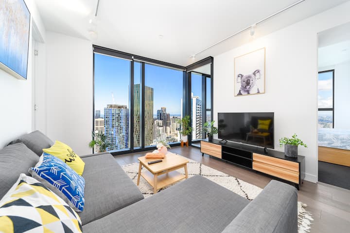 60f Luxury Sunsetview Melbcbd.3br 8pax. Free2park - Melbourne