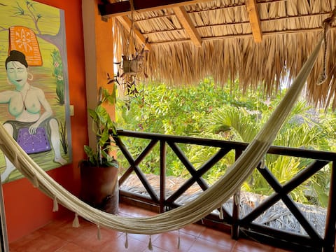 Suite with A/C just a few steps from the beach