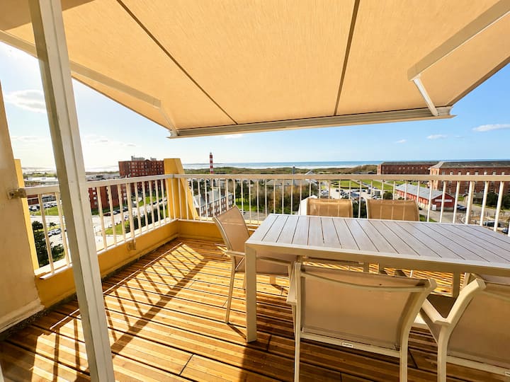 Vue Panoramique - Appt Avec 3 Terrasses - 8e éTage - Berck