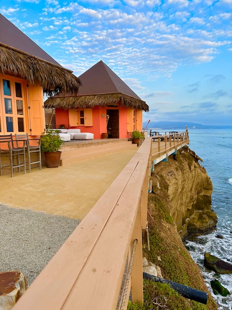 Exotic Oceanfront Cabanas for 1 group of 4 guests.