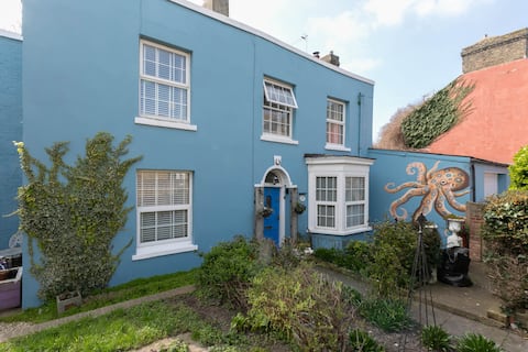 Sky blue cottage