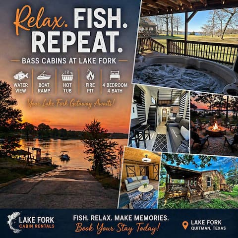 HOT TUB-Boat Ramp-Bass Cabins at Lake Fork