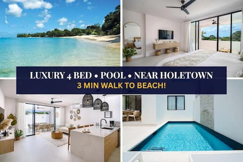 Walk to Beach, NEW LUX Villa, Pool, Near Holetown!