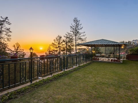 Private Sunset Lawn + Gazebo | 3BHK Family Cottage