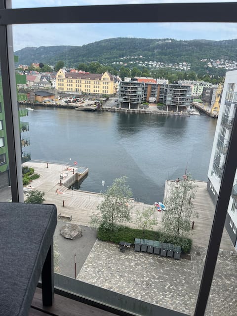 Apartment with lake view & balcony.