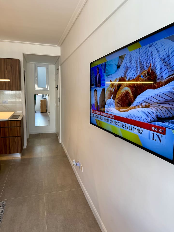 Studio renovado de alquiler temporario en San Nicolás