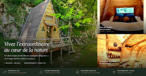 D'Tente Sky lodge Chalet in nature with mountain view