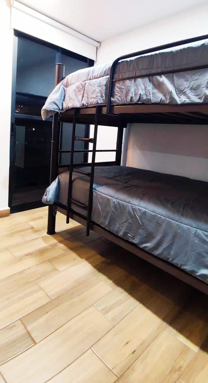 Single bunk bed.