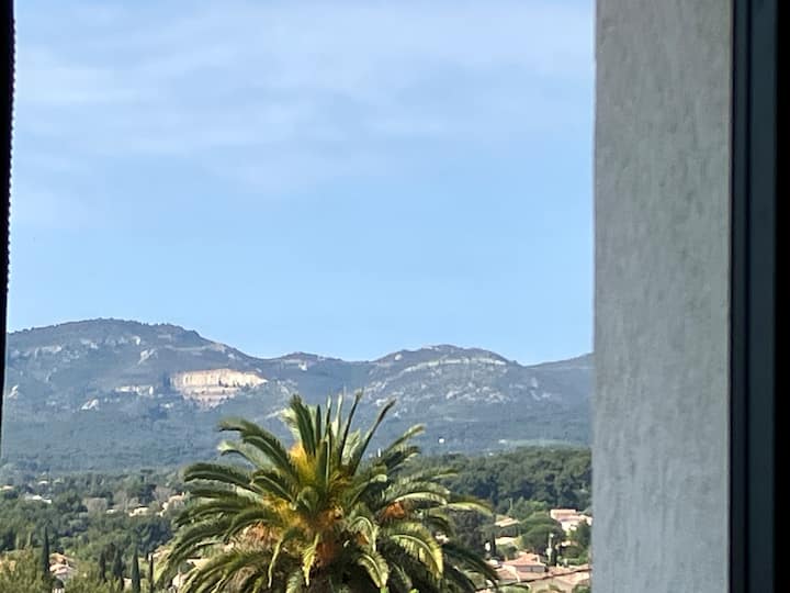 Pamje e dhomës së gjelbër në rrugën des crêtes që shkon nga La Ciotat në Cassis