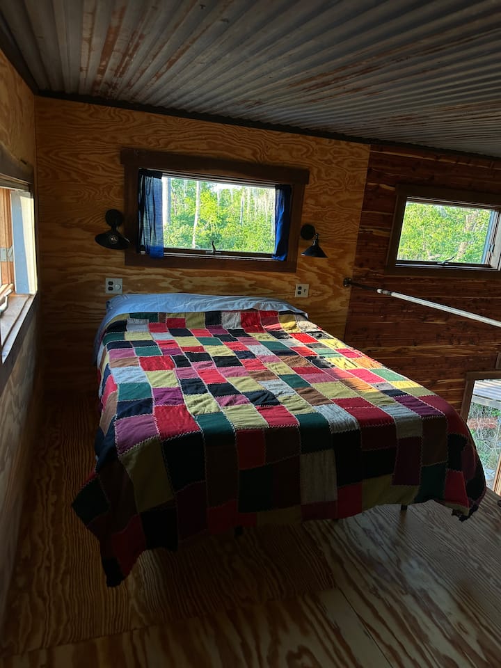 Antique Quilt over Queen bed