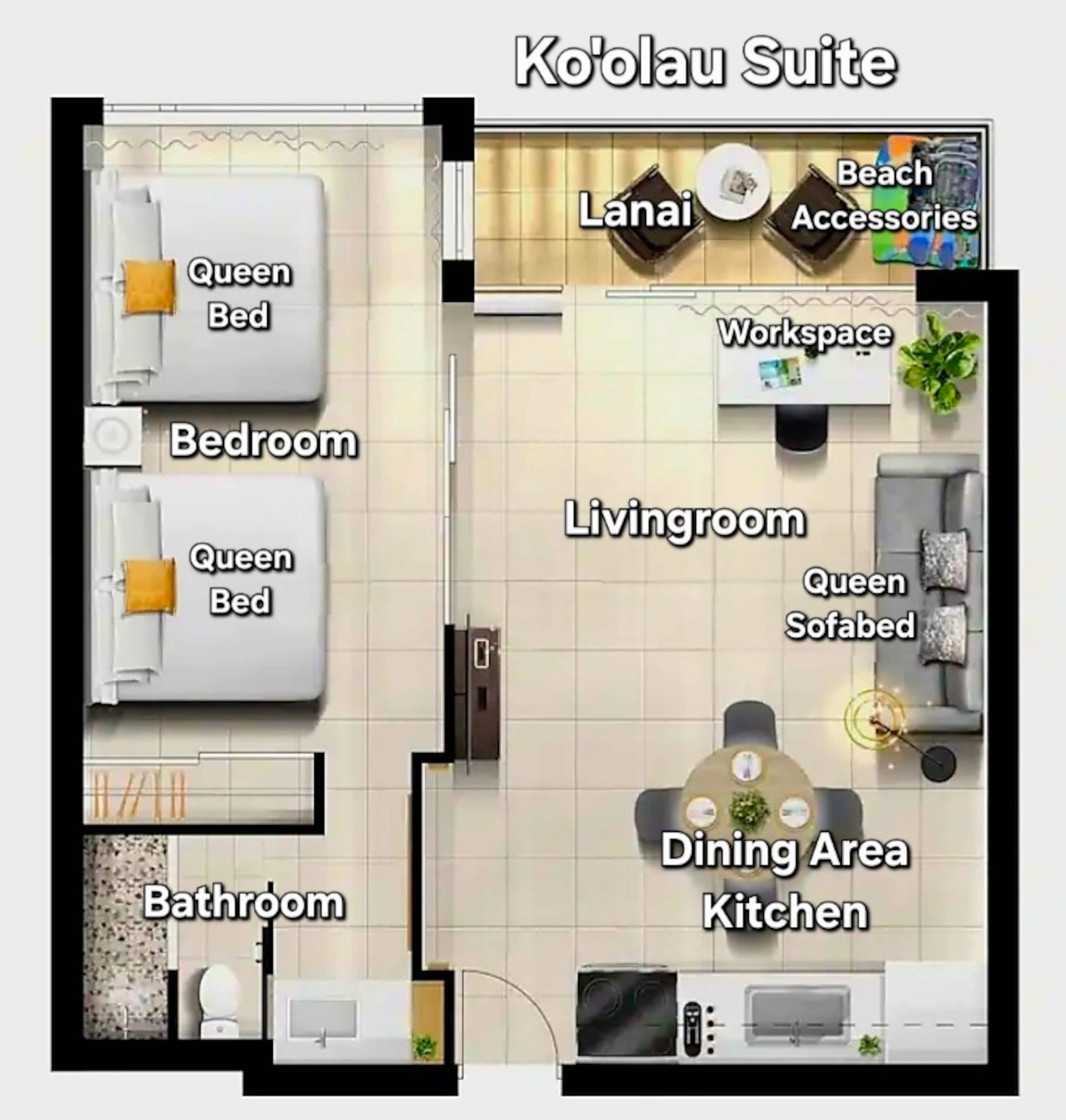 Condo in Honolulu · ★4.89 · 1 bedroom · 3 beds · 1 private bath - Image 3
