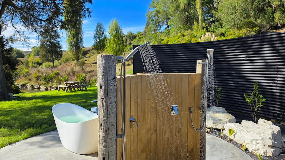 Cascade, a riverside cabin on a Waitomo farm, Waitomo District, Waikato, New Zealand, photo 2 of 10