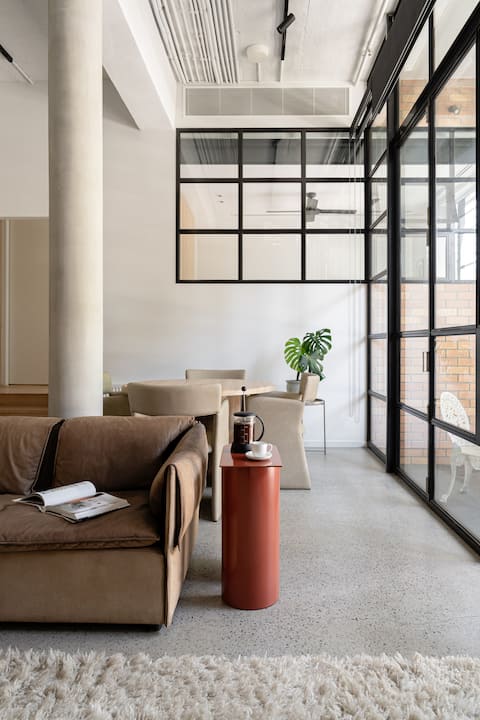 Light filled inner city warehouse stay