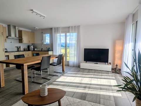 Successful Airbnb property: 2.5 rooms with views of the Alps in the canton of Lucerne in Zentralschweiz