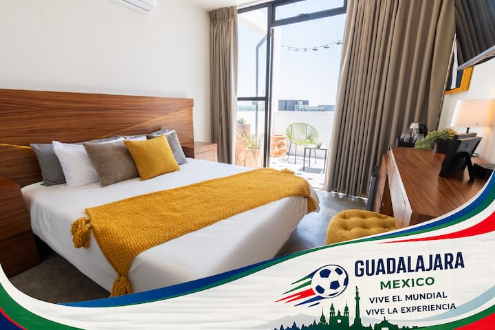 Cozy Studio, Ac, Terrace With View, World Cup 2026 - Guadalajara