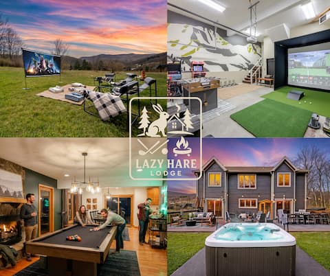 Lazy Hare Lodge:Ski·Golf Sim·HotTub·Sauna·FirePit