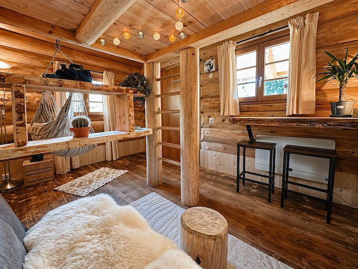 Woodmood Blockhütte Mit Wellness - スイス
