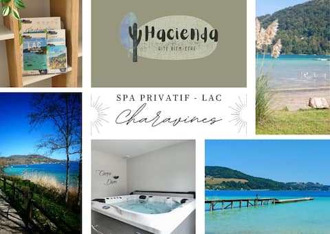 L'Hacienda spa pool lake