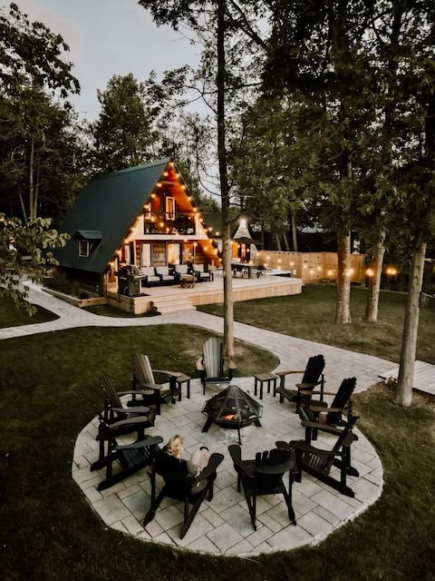 The Lazy Loon: Luxe A-Frame with Hot tub & Sauna