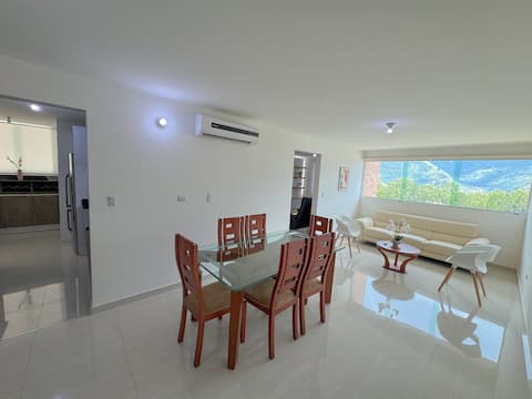 Centrally-located apartment with power plant and view of the mountains