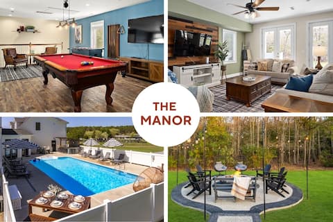 Lux Estate Mins to OCMD! GameRoom-FirePit-BBQ-Gym