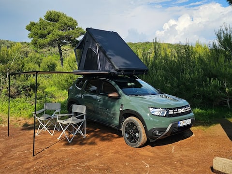 Popular Airbnb listing: Montenegro 4x4 Rooftop Tent Camper in Herceg Novi