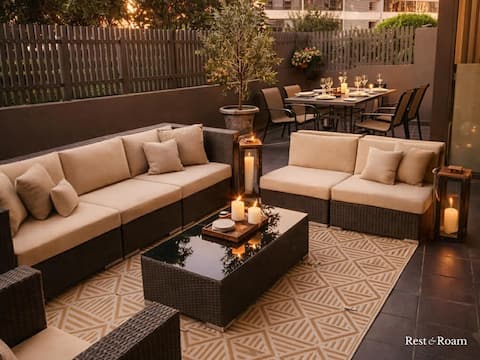 Popular Airbnb listing: 6 Beds + Parking | 1min Qudos | Private Courtyard in Sydney Olympic Park