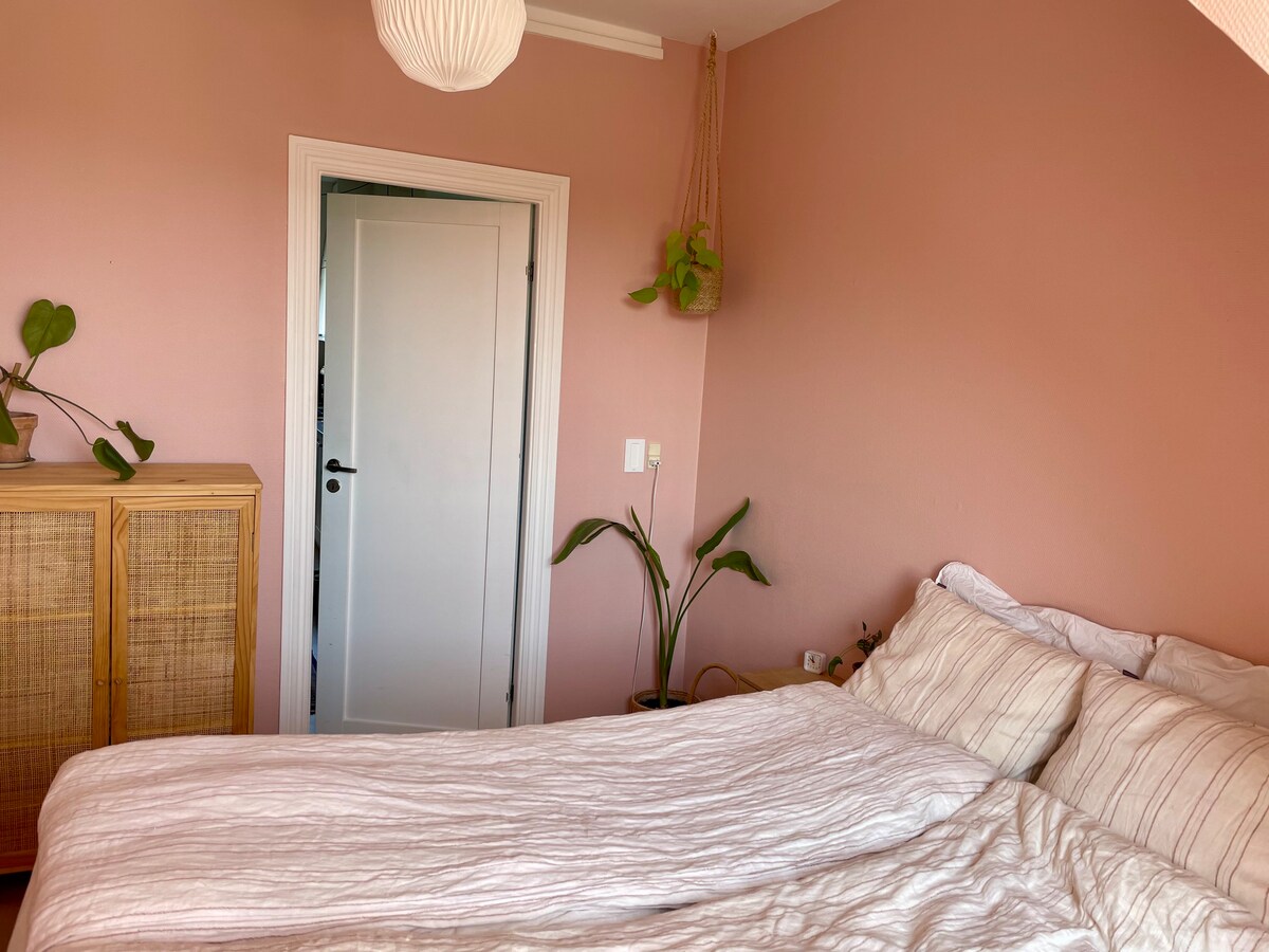 Აქ ვიძინებთ და ვიტენებით მომდევნო დღისთვის. Საძინებელი არის მარტივი, მშვიდი და ნამდვილი გამოქვაბული! 