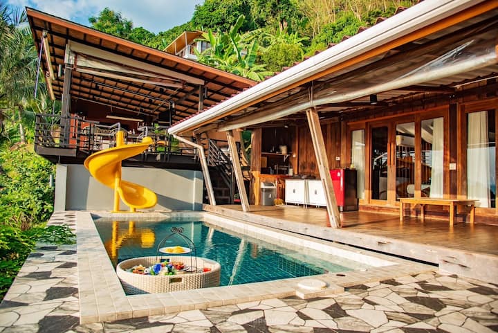 วิลล่าไม้สไลเดอร์ 4 ห้องนอน - Province de Krabi