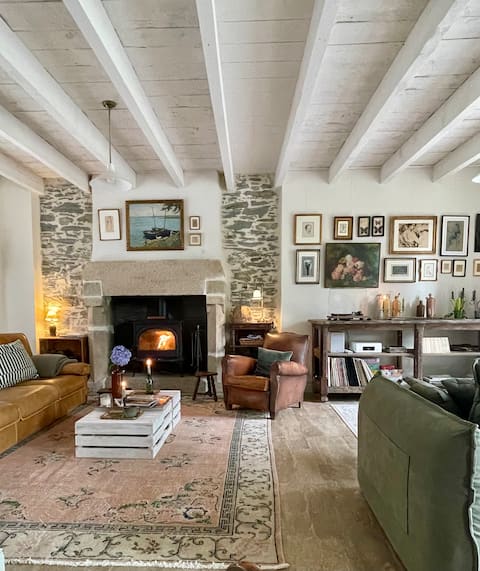 Family house 12 guests, sea view Morlaix Bay, GR34