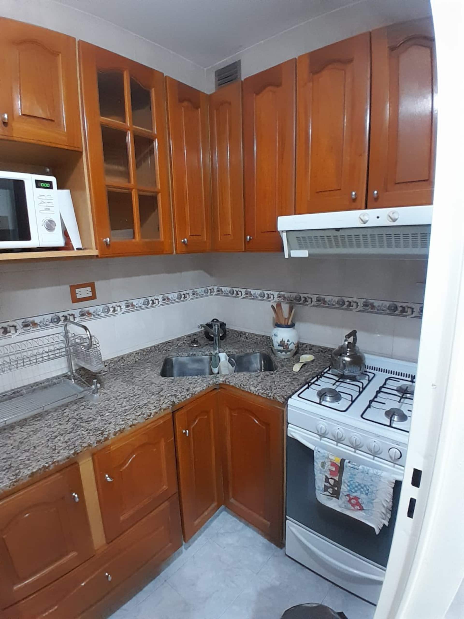 Studio with kitchen and bathroom