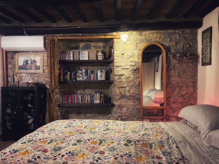 Камените ѕидови го откриваат потеклото на оваа структура: винарија од 1800-тите