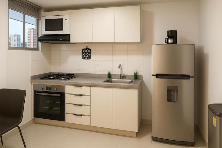Hermoso De Lujo Loft Con Aire En Corazón De Bga - Bucaramanga
