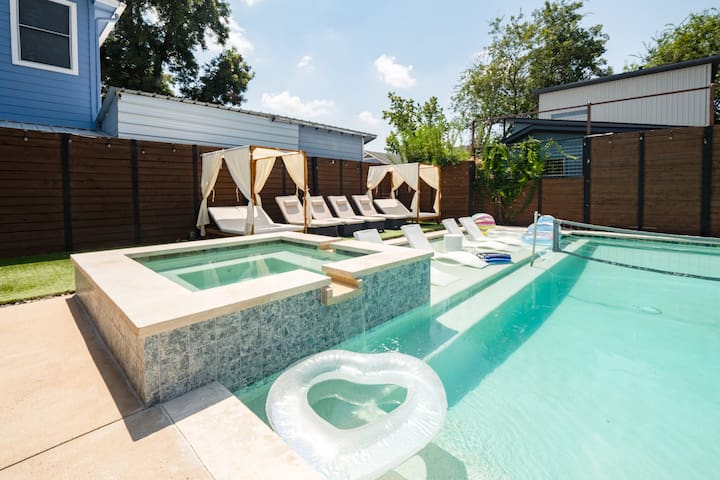 Modern Austin Home | Pool | Spa | 7 Beds | Near DT
