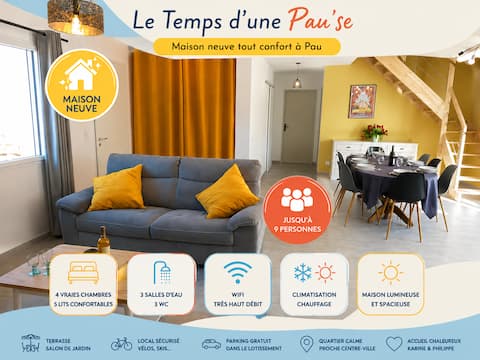 Popular Airbnb listing: House, 4 bedrooms, comfortable, ideal for families & pros in Pau