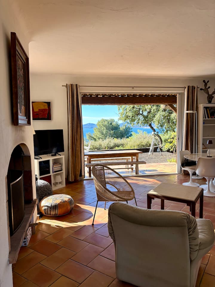 Villa De Charme Provençal - Vue Sur Les ÎLes D’or - 博爾默勒米莫薩