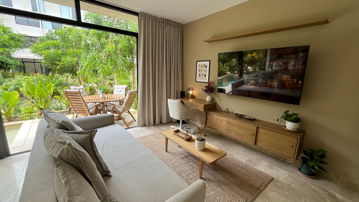 Propiedad de Airbnb exitosa: Natural Getaway in Temozón Nte, Private Pool en Fraccionamiento Residencial Andalucía