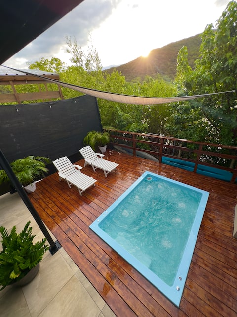 Modern containers with a Jacuzzi in La Parguera