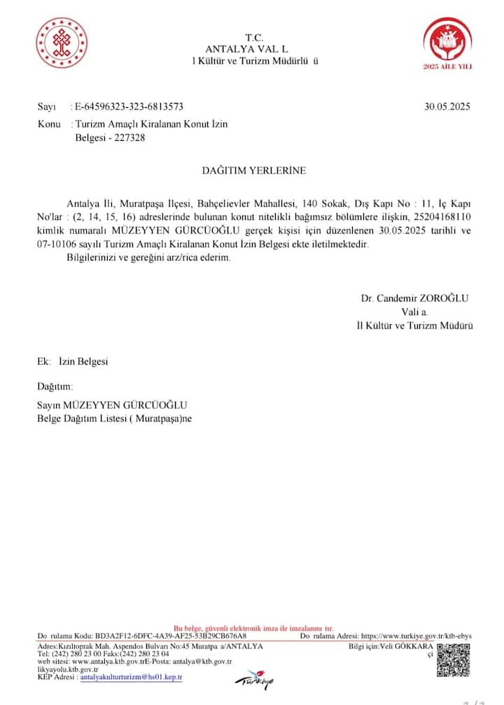 LEJE ZYRTARE NGA MINISTRIA E TURIZMIT TË REPUBLIKËS SË TURQISË.