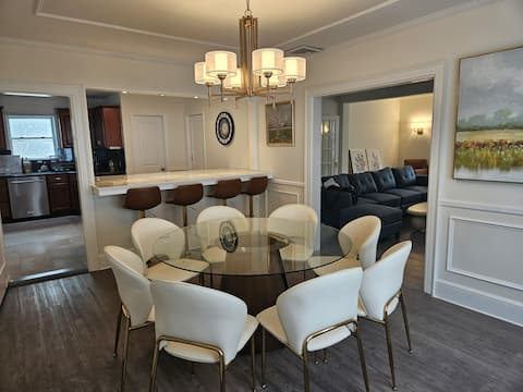 Bethpage Golf by day 8 min, NYC by night 45 min