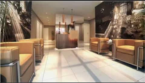Top Airbnb: Furnished Studio, 2 beds with Wifi, Garage, Pool in São Paulo