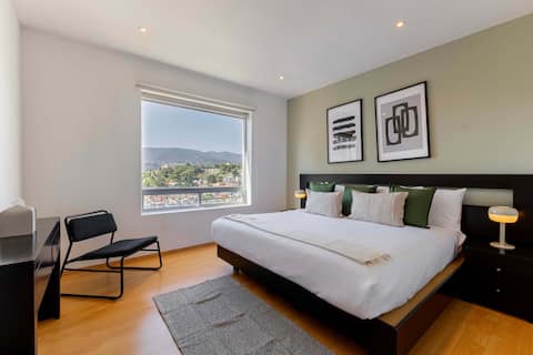 Popular Airbnb listing: Capitalia | Spacious 2BR w/ Gym Access in Santa Fe in El Yaqui