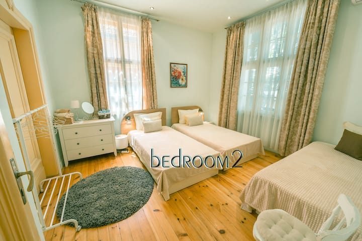 Second bedroom. Two single beds 100/200. One single bed 90/200.