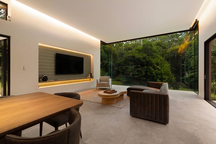 Architectural Rainforest Escape with Resort Pool